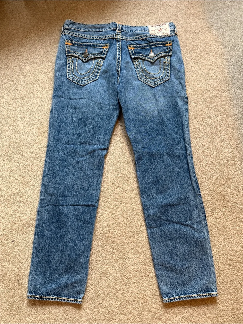 True Religion Men’s Slim Straight Blue Jeans